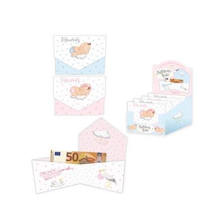 Billetero cierre bebe plata