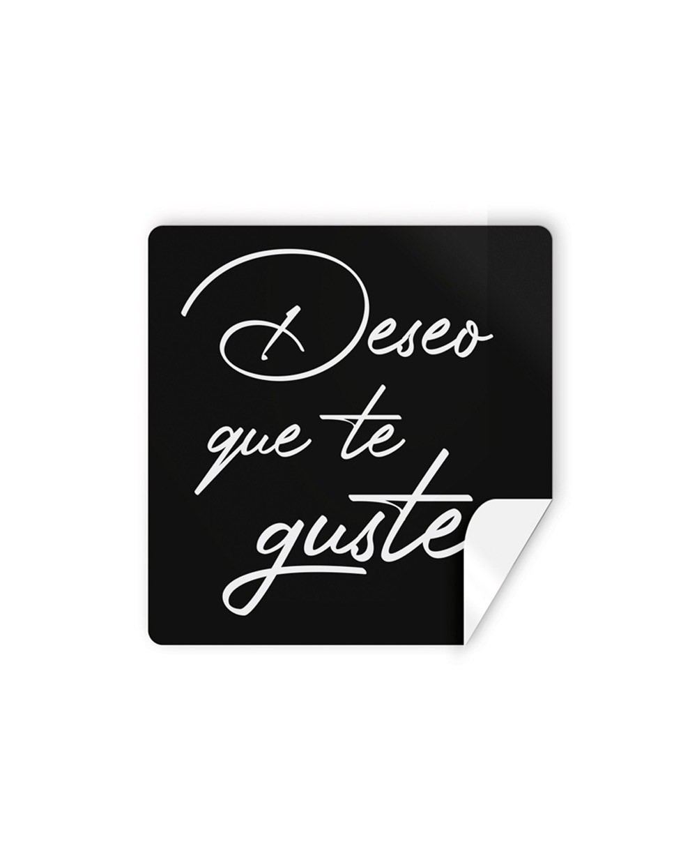 Etiqueta adhesiva arguval negra cuadrada rollo de 250 unidades