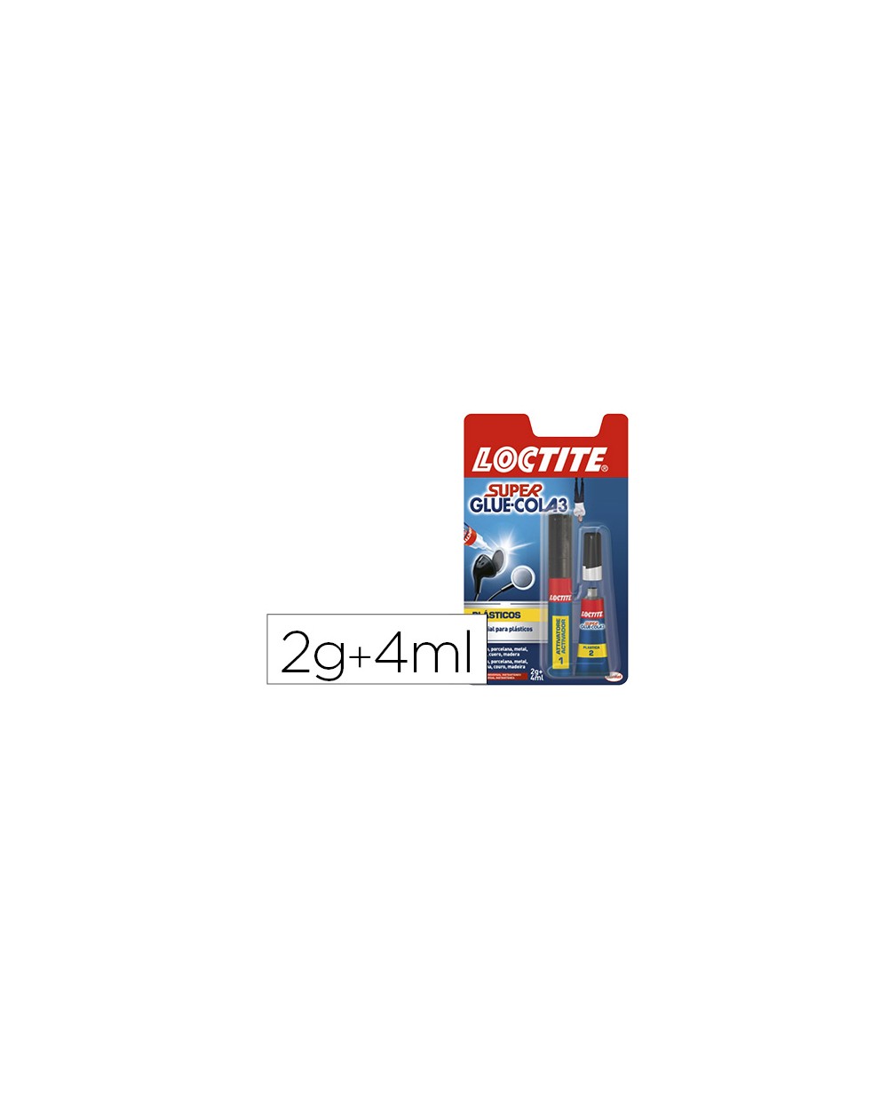 Pegamento loctite super glue 3 adhesivo instantaneo especial plastico dificiles blister 1 tubo 2 gr 1 rotulador 4 ml