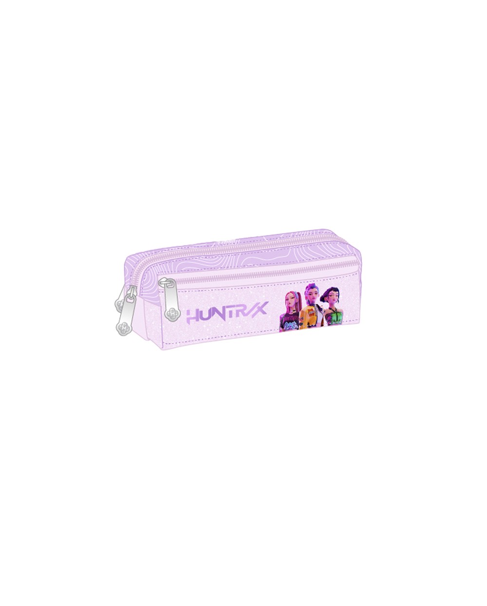 Bolso escolar portatodo safta triple pequeno con goma elastica 22cm k pop demon hunters iconic 85x220x60 mm