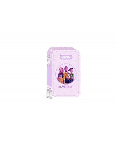 Plumier escolar safta triple 37 piezas k pop demon hunters iconic 195x125x55 mm