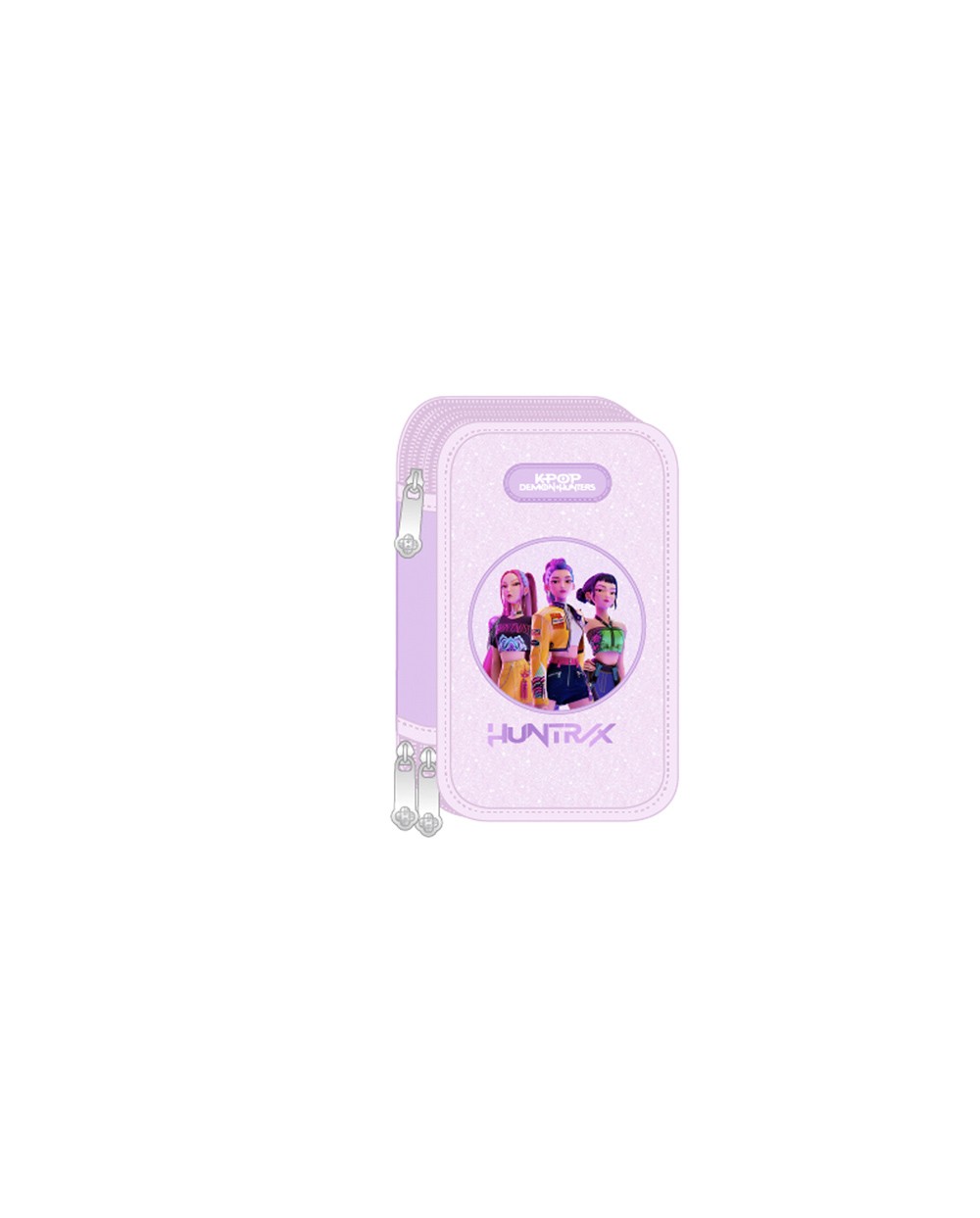 Plumier escolar safta triple 37 piezas k pop demon hunters iconic 195x125x55 mm