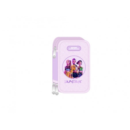 Plumier escolar safta triple 37 piezas k pop demon hunters iconic 195x125x55 mm
