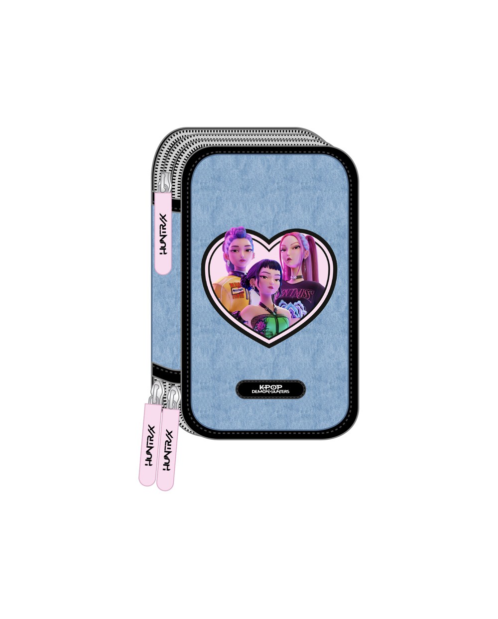 Plumier escolar safta triple 37 piezas k pop demon hunters x 195x125x55 mm