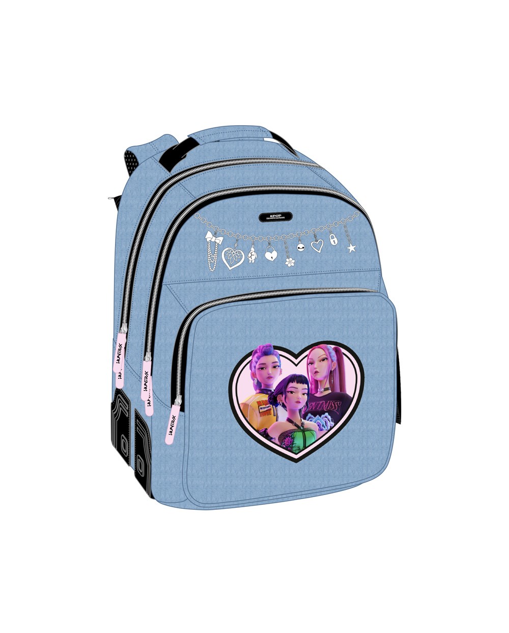 Mochila safta doble con cantoneras adaptable a carro k pop demon hunters x 420x320x150 mm