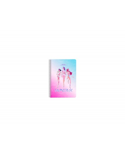 Cuaderno espiral safta folio 80 h 60 gr cuadro 4 mm tapa extradura k pop demon hunters stationery