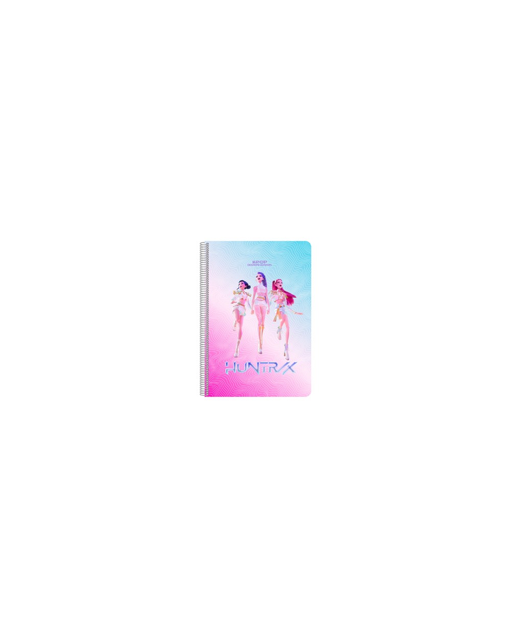 Cuaderno espiral safta folio 80 h 60 gr cuadro 4 mm tapa extradura k pop demon hunters stationery