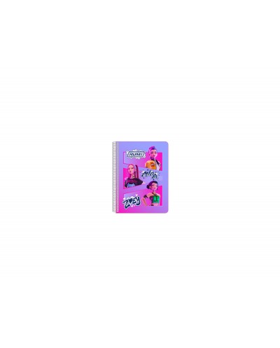 Cuaderno espiral safta cuarto 80 h 60 gr cuadro 4 mm tapa extradura k pop demon hunters stationery