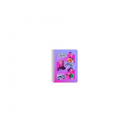 Cuaderno espiral safta cuarto 80 h 60 gr cuadro 4 mm tapa extradura k pop demon hunters stationery