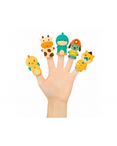 Marionetas de dedos imaginovo tiny tales pvc animales fantasia blister de 5 unidades surtidas