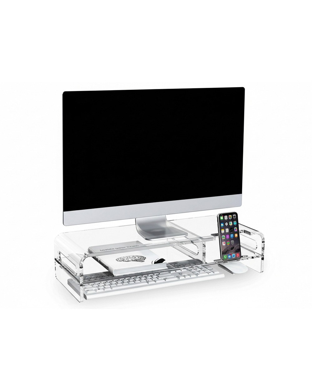 Soporte q connect para monitor metacrilato 508x203x114 mm