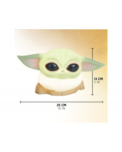 Lampara mandalorian forma grogu 15 cm