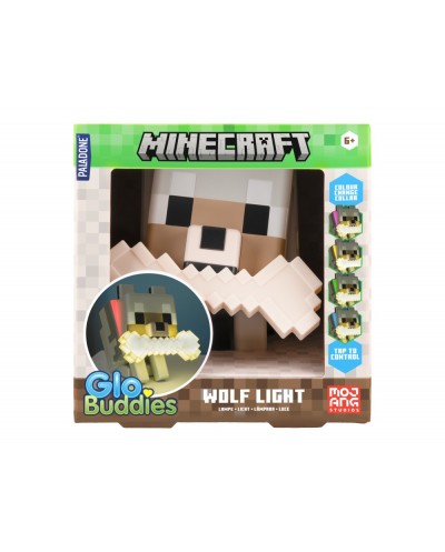 Lampara minecraft silicona forma wolf