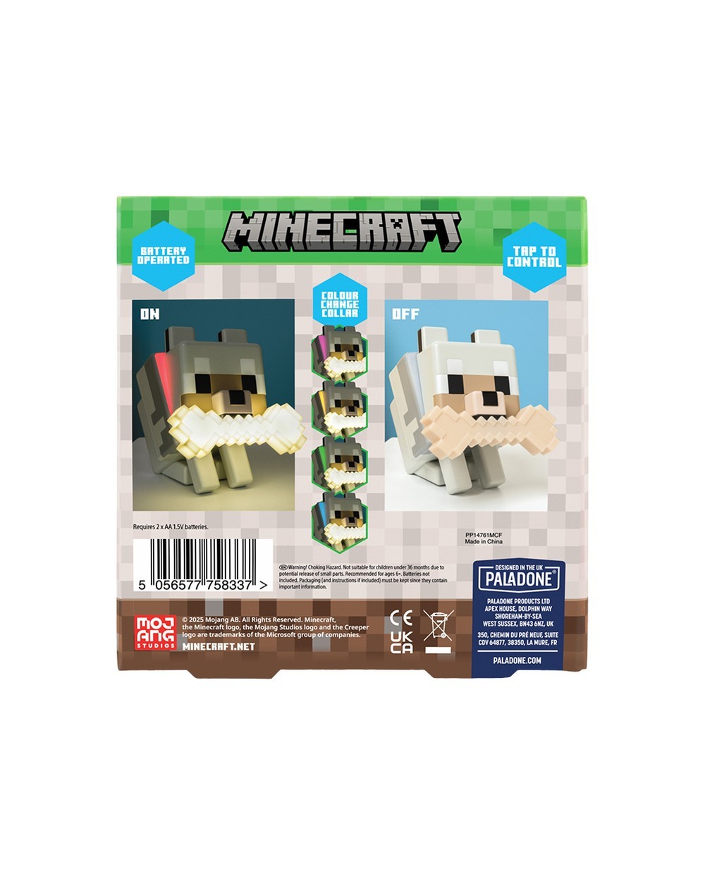 Lampara minecraft silicona forma wolf