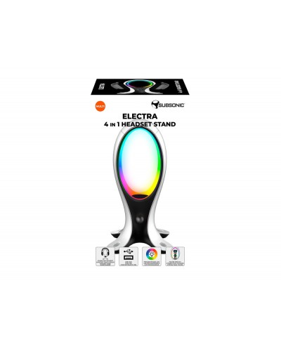 Soporte para auriculares subsonic con led 4 en 1
