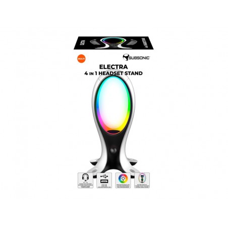 Soporte para auriculares subsonic con led 4 en 1