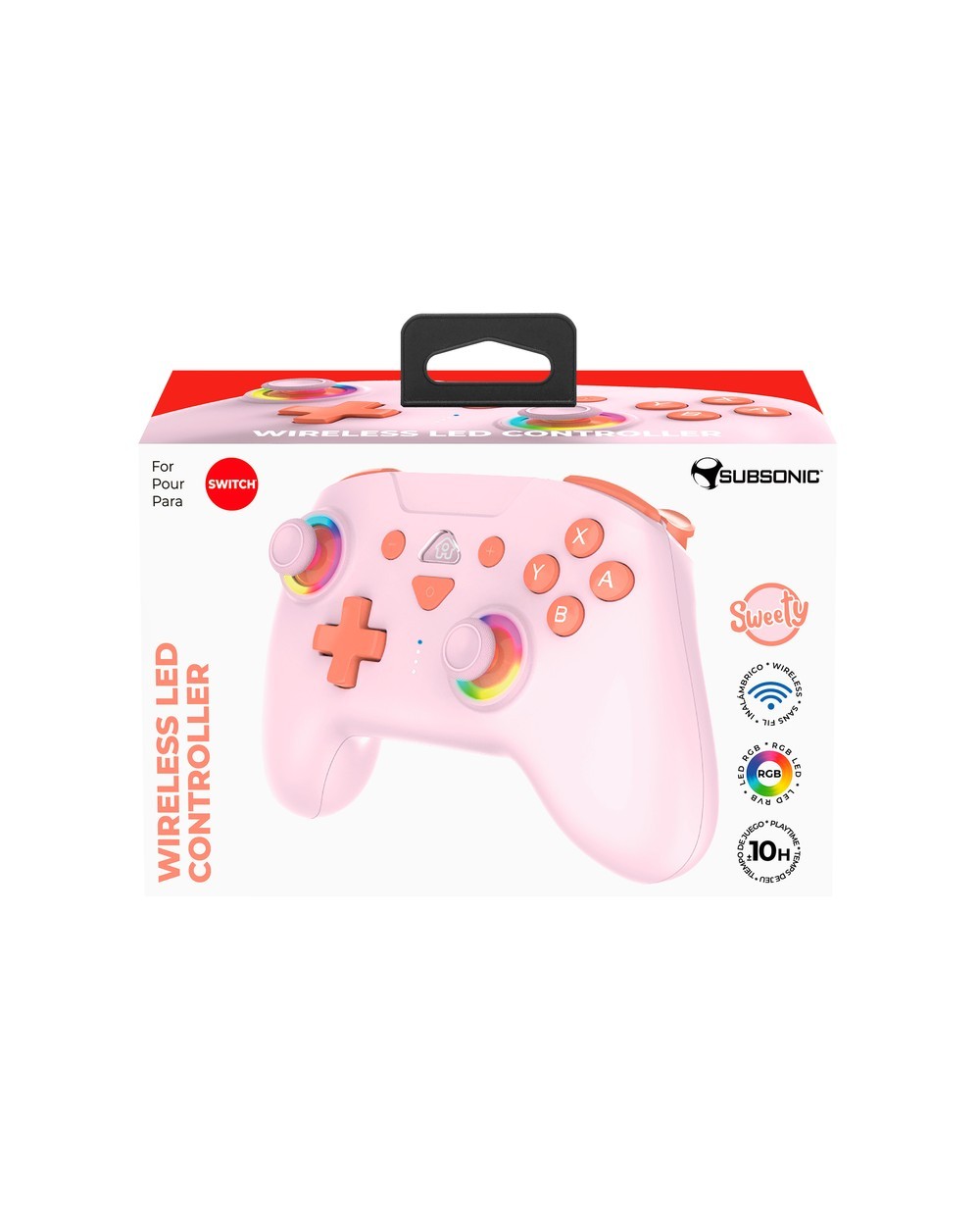 Mando inalambrico subsonic wireless led rosa