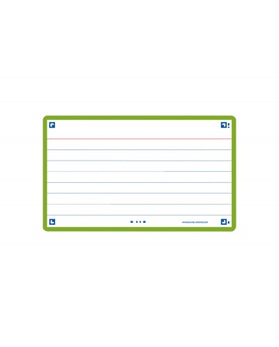 Ficha de revision oxford flashcards 20 75x125 mm 250 g rayado horizontal color verde menta paquete de 30