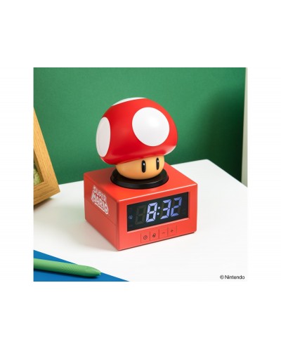 Despertador super mario lampara super mushroom