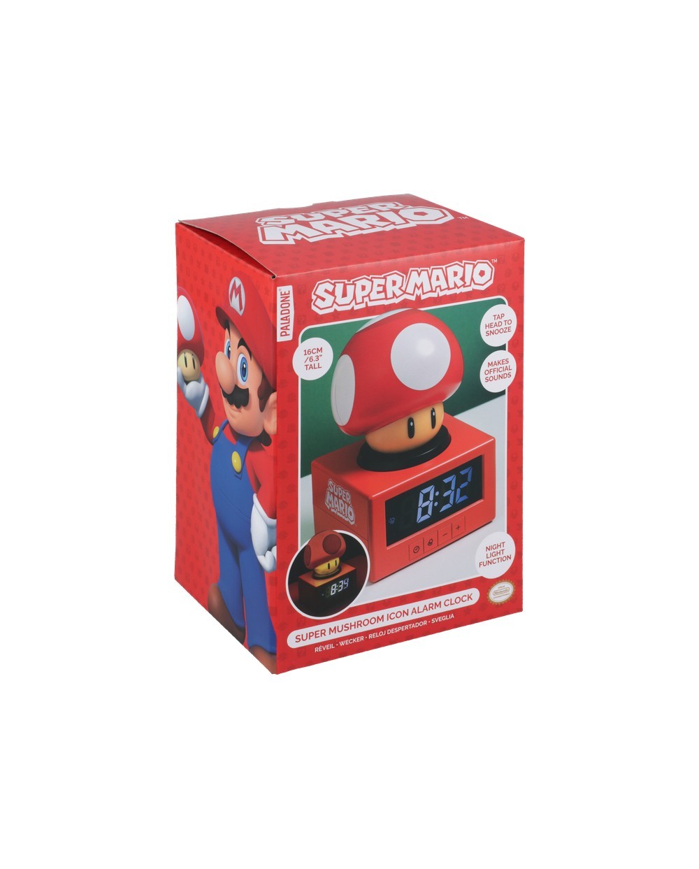 Despertador super mario lampara super mushroom