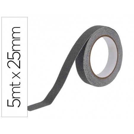 Cinta antideslizante q connect gris 5 m x 25 mm