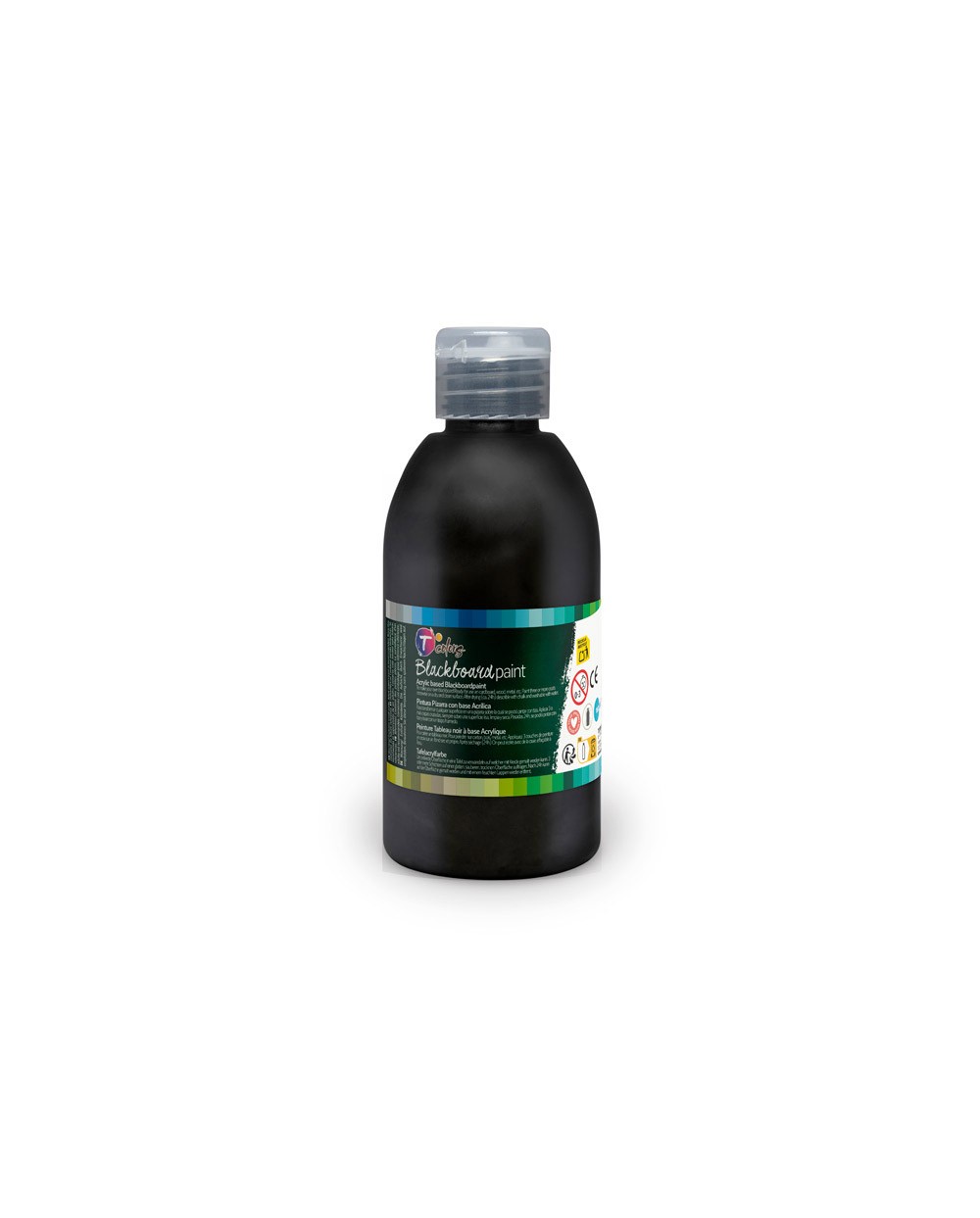 Pintura acrilica tcolors efecto pizarra negra base acrilica bote de 250 ml