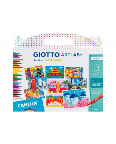 Pintura por numeros giotto art lab pixel art postales