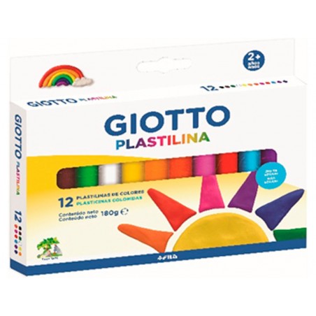 Plastilina giotto colores clasicos caja de 12 unidades colores surtidos