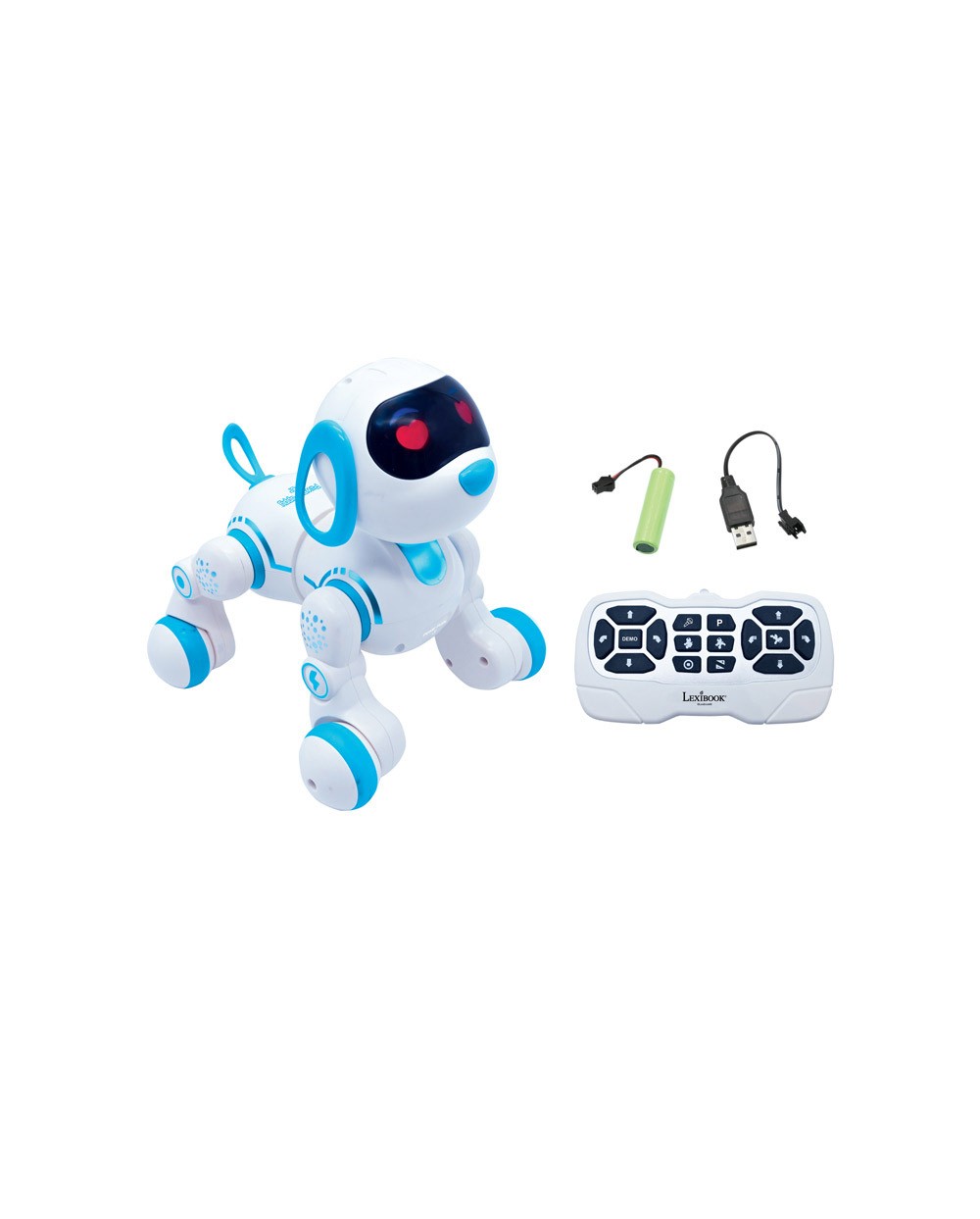 Robot inteligente lexibook perro puppy jr programable control gestual con mando a distancia