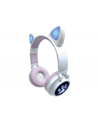 Auriculares plegables lexibook orejas de gato recargable con luz led ajuste de volumen bluetooth 53