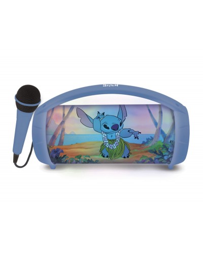 Altavoz con luz lexibook stitch bluetooth 50 usb con microfono