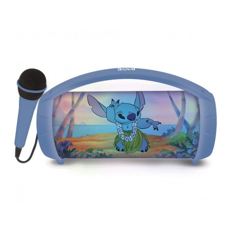 Altavoz con luz lexibook stitch bluetooth 50 usb con microfono