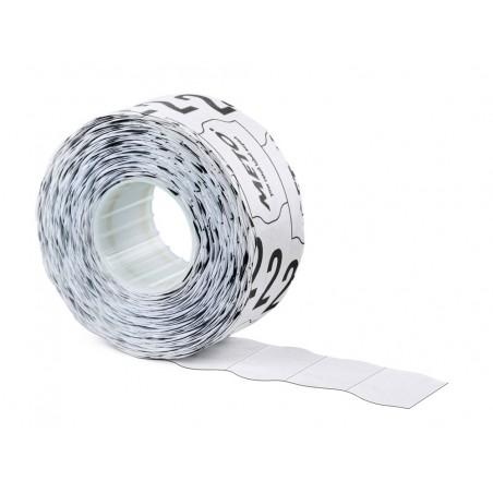Etiquetas meto onduladas 26x16 mm lisa adh 2 caja de 6 rollos de 1000 unidades