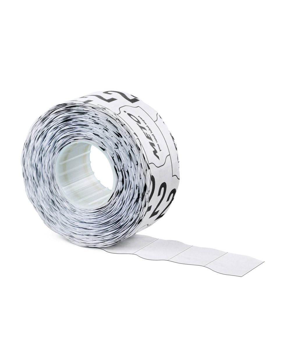 Etiquetas meto onduladas 26x12 mm lisa adh 2 caja de 6 rollos de 1000 unidades