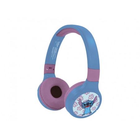 Auriculares plegables lexibook stitch 2 en 1 bluetooth con cable