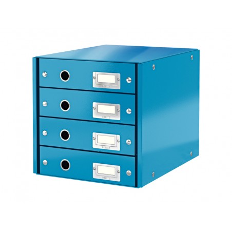 Fichero cajones sobremesa leitz clickstore 4 cajones color azul 290x283x360 mm