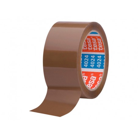 Cinta adhesiva tesa polipropileno marron 66 m x 50 mm para embalaje bajo ruido