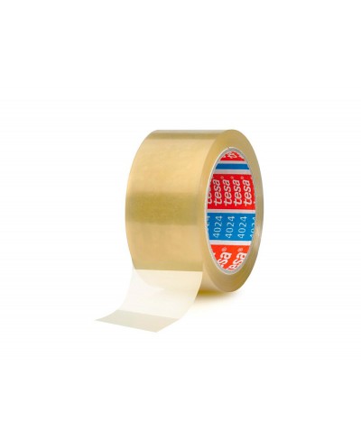 Cinta adhesiva tesa polipropileno transparente 66 m x 50 mm para embalaje bajo ruido