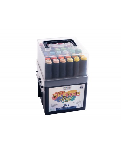 Rotulador mooving sketch artist doble punta pincel biselada caja de 36 unidades colores surtidos
