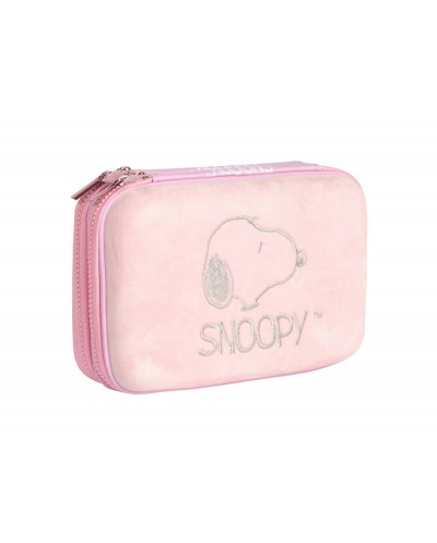 Estuche portatodo mooving snoopy doble cremallera eva 225x150x60 mm