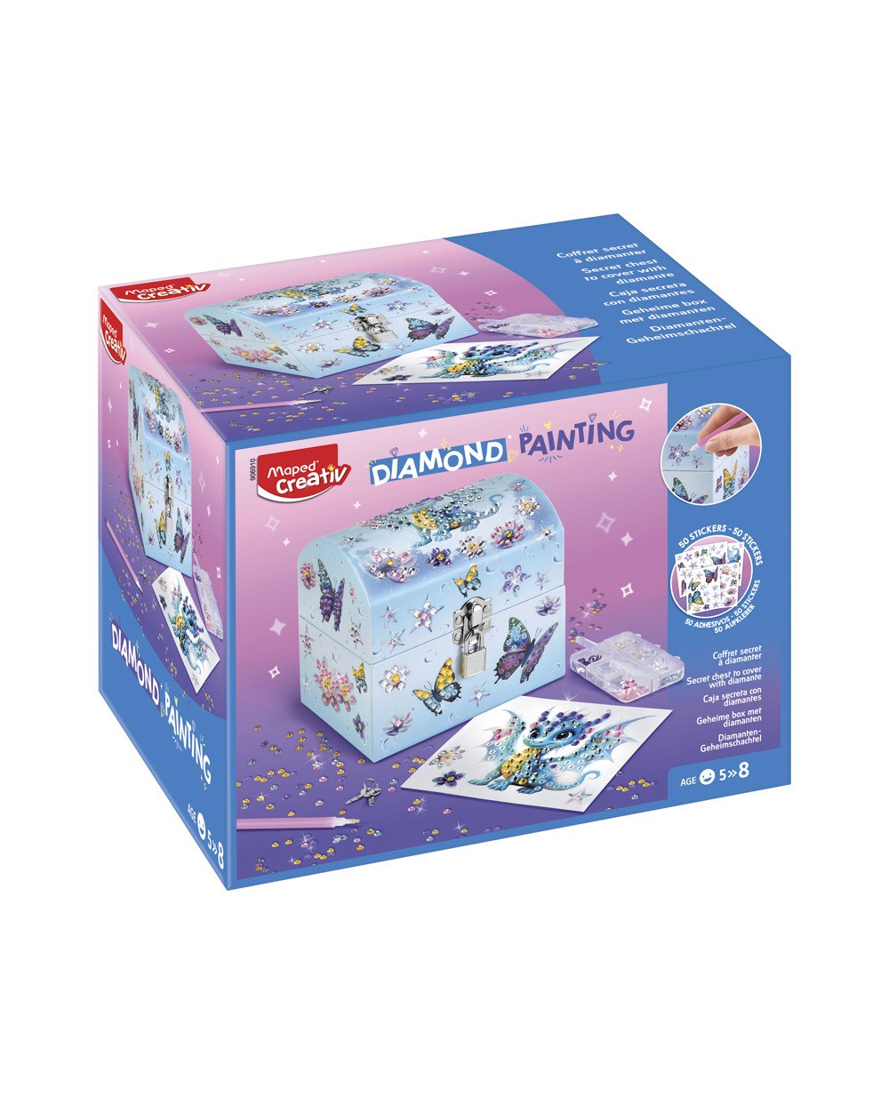 Cofre maped creativ diamond painting