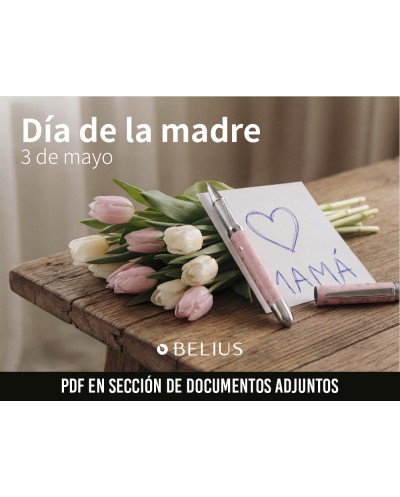 Lote escritura belius dia de la madre 2026 11 piezas 2 piezas de regalo 2 cartelas diseno 10 postales