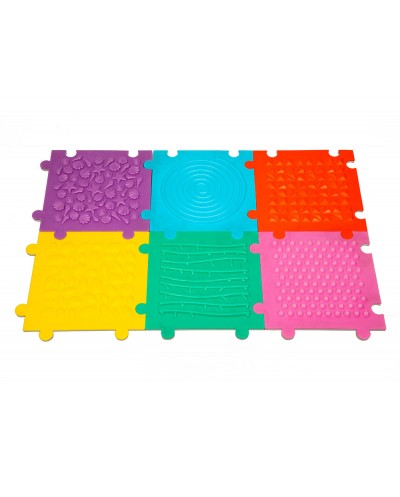 Suelo puzzle texturizado antideslizante set 6 unidades colores surtidos