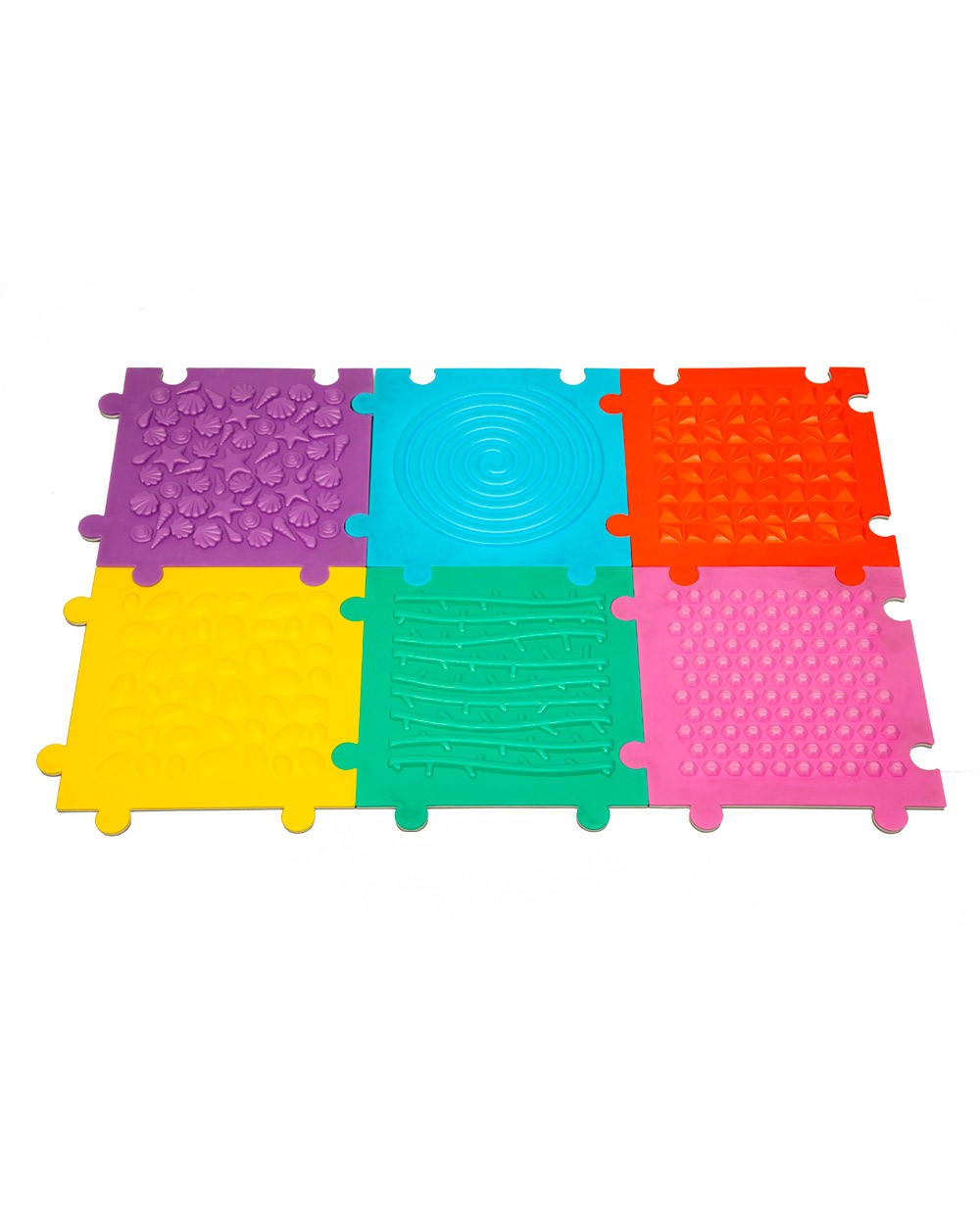 Suelo puzzle texturizado antideslizante set 6 unidades colores surtidos