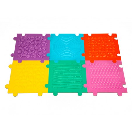 Suelo puzzle texturizado antideslizante set 6 unidades colores surtidos