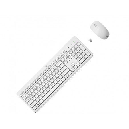 Set teclado raton hp 230 inalambrico usb a color blanco
