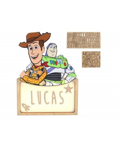 Lampara personalizable madera toy story