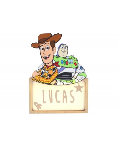 Lampara personalizable madera toy story