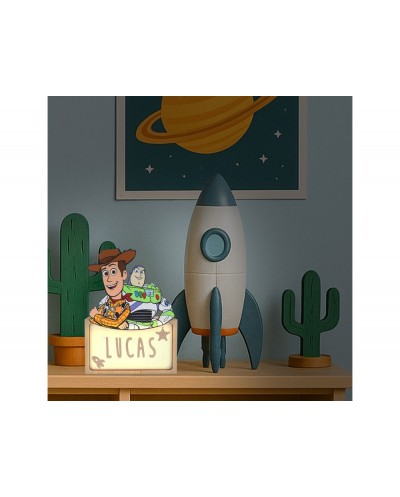 Lampara personalizable madera toy story