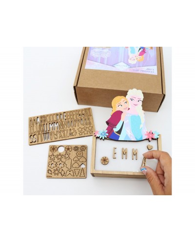 Lampara personalizable madera frozen